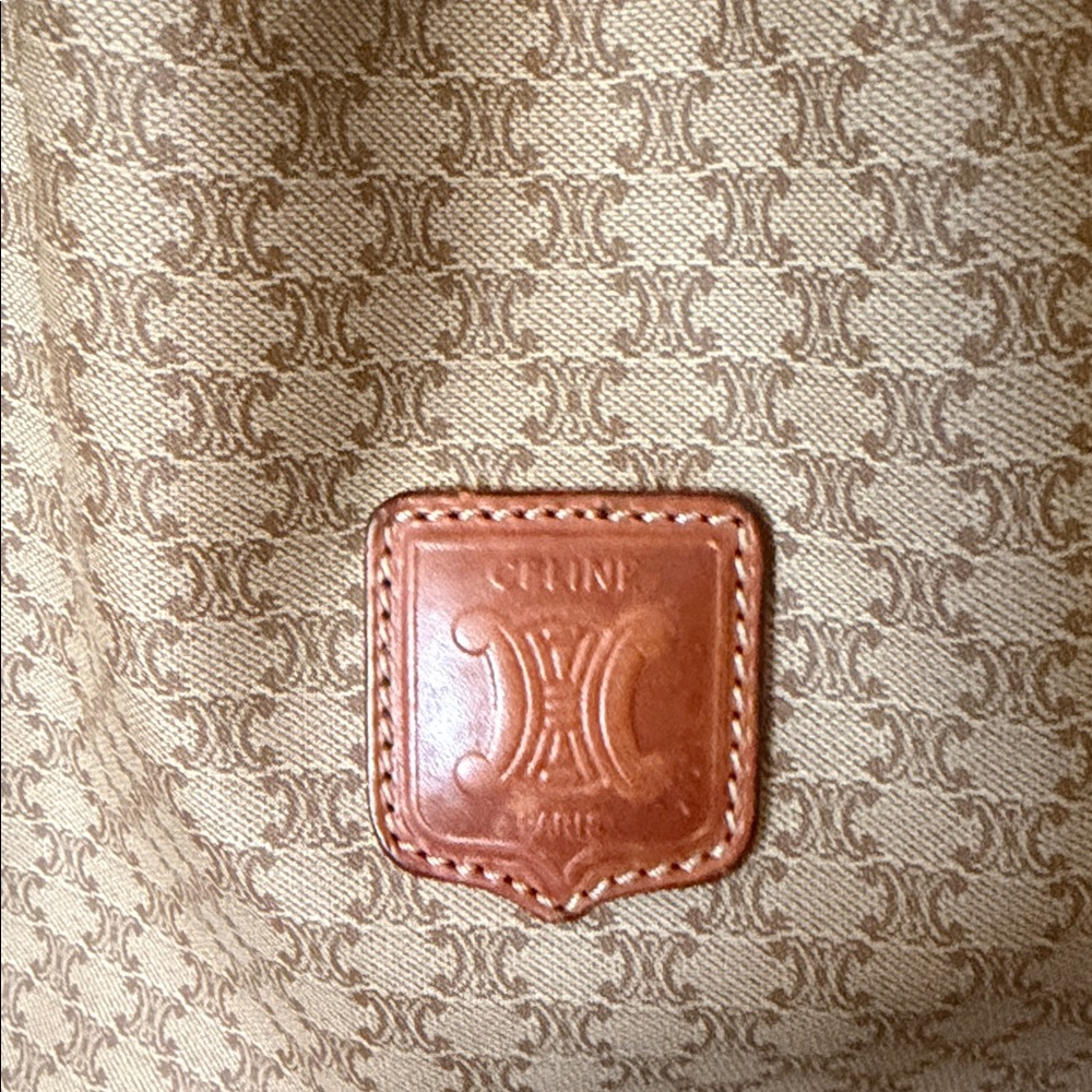 Celine Beige and Brown Drawstring bucket. Bag. No callouts. - Picture 2 of 12